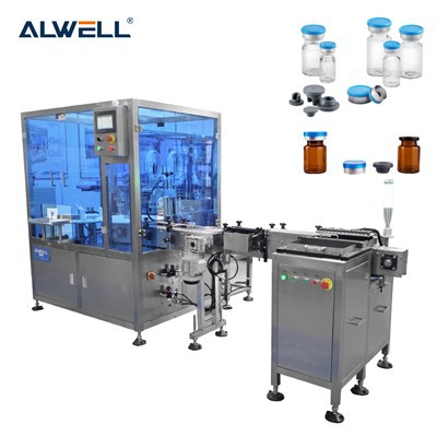 자동적인 액체 작은 분말 주입 정확도 약병 충전 및 캡핑 기계